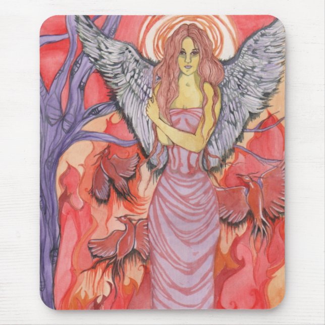 Avfyra fågelförbränningen Mousepad Musmatta (Framsidan)