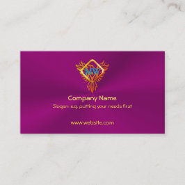 Avfyra fågeln Phoenix på auberginelilor Visitkort