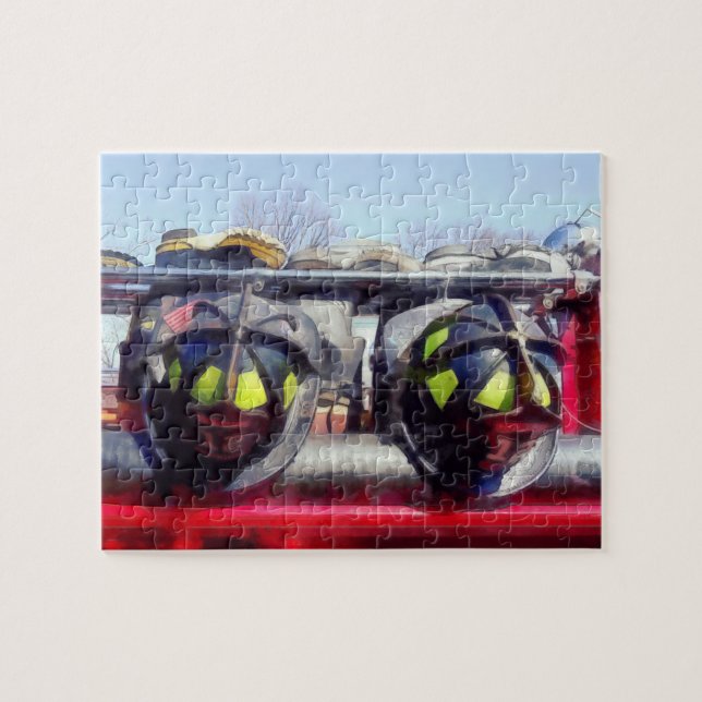 Avfyra hjälmen och kängor pussel (Horisontell)