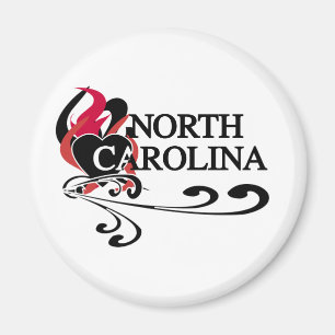 Avfyra hjärta North Carolina Magnet