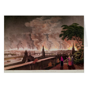 Avfyra i Moscow, September 1812. som by inristas Hälsningskort