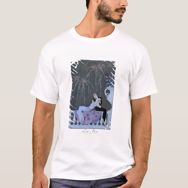 Avfyra, illustration för "Fetes Galantes" vid Pau Tee Shirt (Framsida)