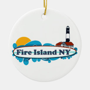 Avfyra island.en julgransprydnad keramik