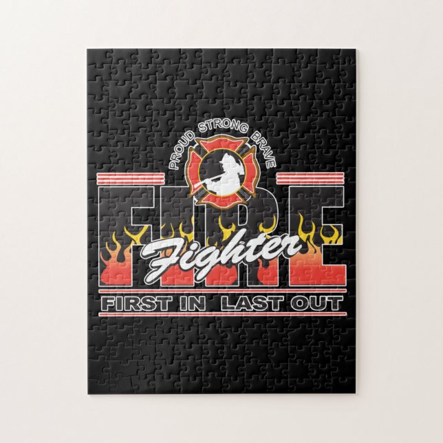 Avfyra kämpen först in, sist ut pussel (Vertikal)