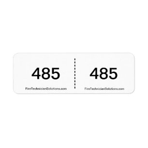 Avfyra larmet går runt etikett 485 returadress etikett