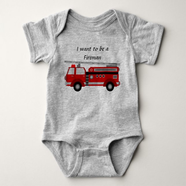Avfyra lastbilen - babyRomper T Shirt (Framsida)