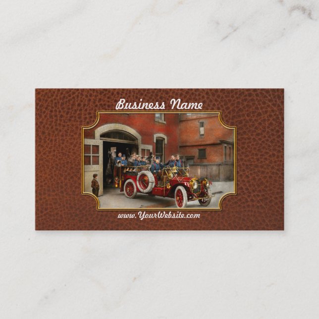 Avfyra lastbilen - flygskvadronen 1911 visitkort (Framsida)