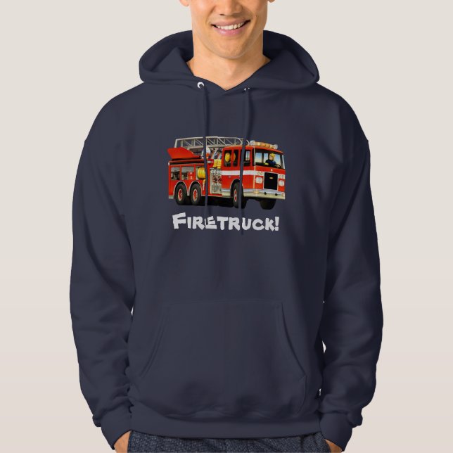Avfyra lastbilen sweatshirt med luva (Framsida)
