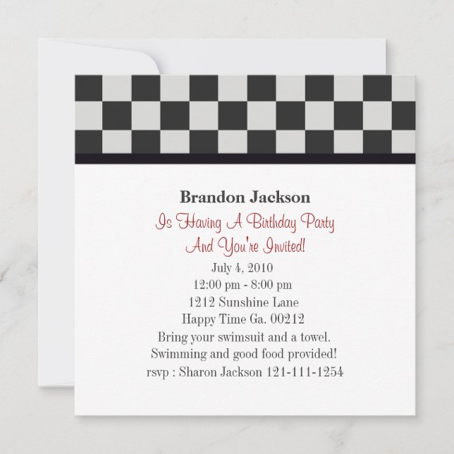 Avfyra lastbilfödelsedagsfest inbjudan (Framsida)