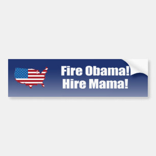 Avfyra Obama. Hyra mama.en Bildekal