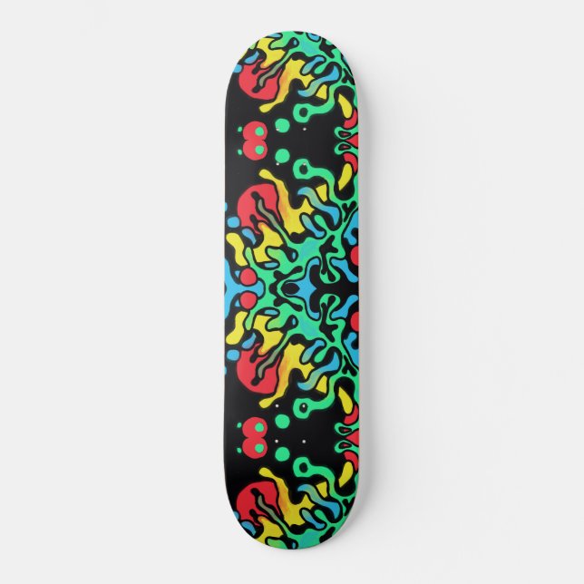 Avfyra och bevattna mini skateboard bräda 18,5 cm (Framsida)