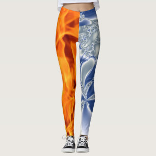Avfyra och is leggings