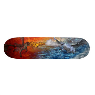Avfyra och isdrakar mini skateboard bräda 18,5 cm