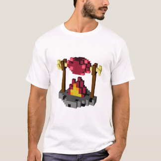 Avfyra och kött t-shirt