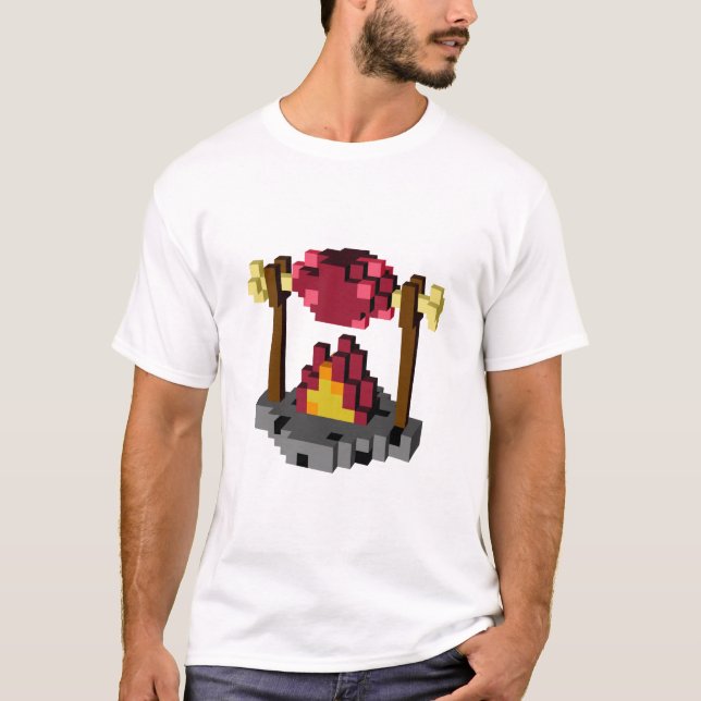 Avfyra och kött t-shirt (Framsida)