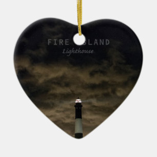 Avfyra ön NY. Julgransprydnad Keramik