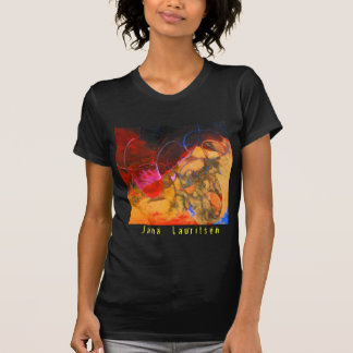 Avfyra på solnedgångkvinna utslagsplats tee shirt