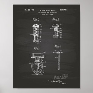 Avfyra patenterad konst för Sprinklerhuvud 1965 - Poster