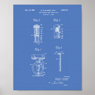 Avfyra patenterad konst för Sprinklerhuvud 1965 - Poster