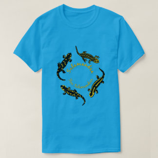 Avfyra Salamanders i en ring (den kulöra T Shirt