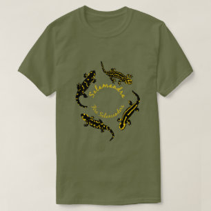 Avfyra Salamanders i en ring (den kulöra T Shirt