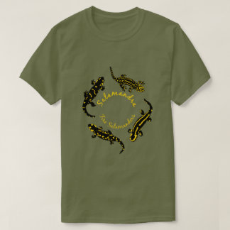 Avfyra Salamanders i en ring (den kulöra T Shirt