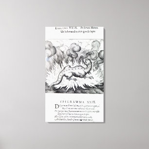 Avfyra, som salamanderen bor in canvastryck