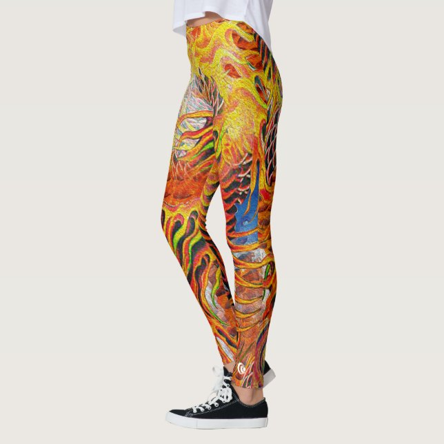 Avfyra tigern Koi Leggings (Vänster)