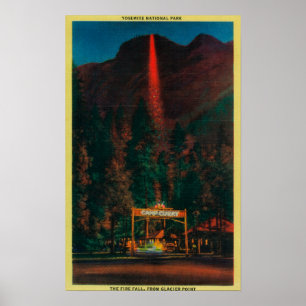 Avfyranedgången från glaciären pekar poster