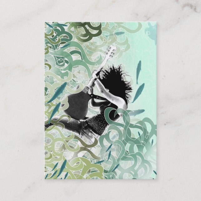 "Avfyrar Aqua" det knubbiga kortet Visitkort (Framsida)