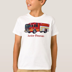 "Avfyrar den röda yngre brandmannen" T-shirt