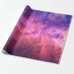 Avfyrar kosmisk galaxhimmel för rosa purpurfärgad presentpapper<br><div class="desc">Inpackning av papper</div>