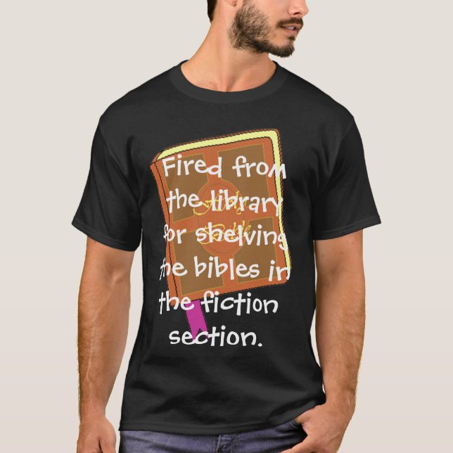 Avfyrat från bibliotek t shirt (Framsida)