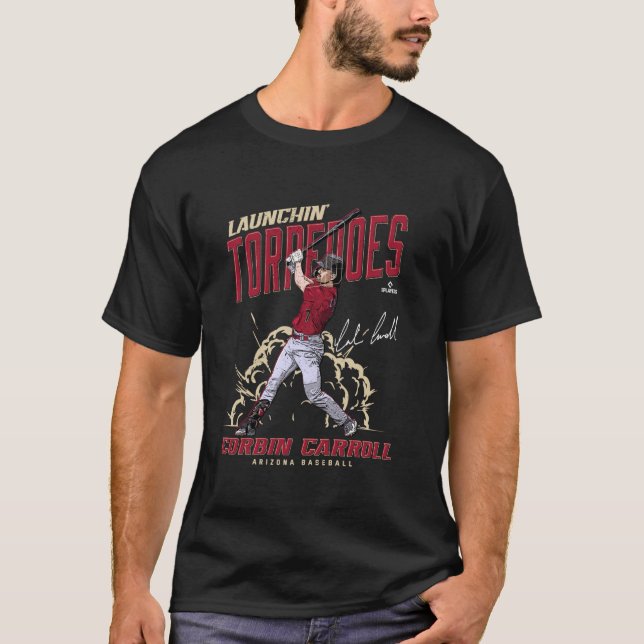 Avfyrning Torpeder Corbin Carroll Arizona Baseboll T Shirt (Framsida)