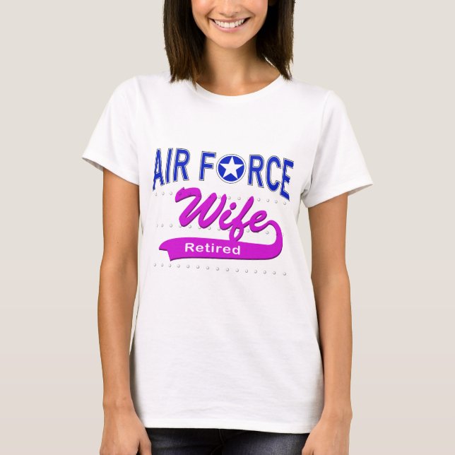 Avgådd flygvapenfru tee shirt (Framsida)