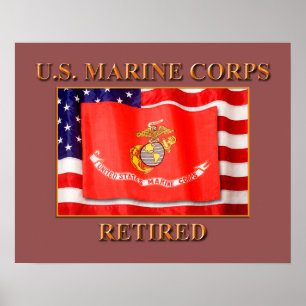 Avgådd USMC värderar (Matte) affischpapper, Poster