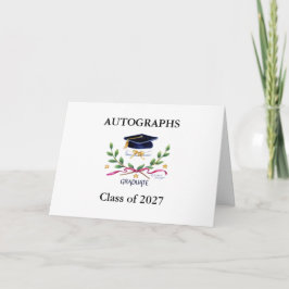 Avgång 2027 Autografer Signaturer Minne Kort