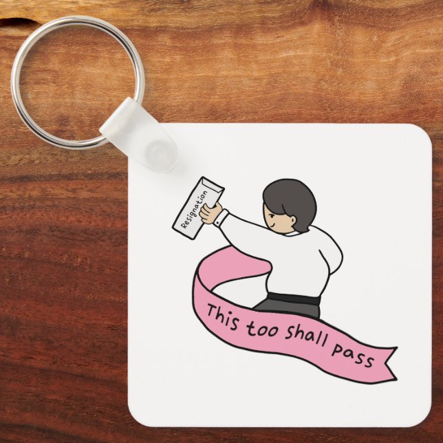 avgång brev, närvarande avgång, farväl nyckelring (Framsida)