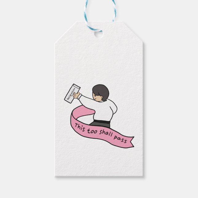 avgång brev, närvarande avgång, farväl presentetikett (Framsidan)