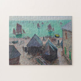 Avgång från Boats Etretat Monet Fine Art Pussel