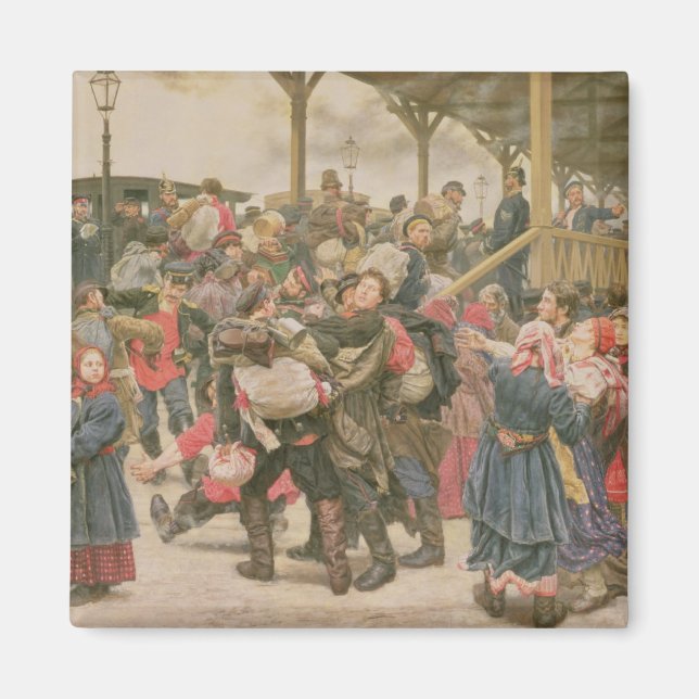 Avgång till Krig, 1888 Magnet (Framsidan)