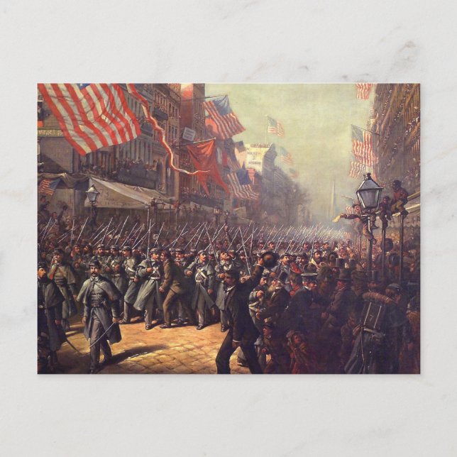 Avgång till Krig Vykort (Framsida)