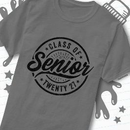 Avgångsår Skola Retro Senior Klass 2027 T Shirt