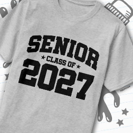 Avgångsår Skolstolthet Avgångsklass 2027 T Shirt