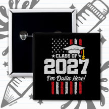 Avgångselever Amerikansk Flagga Klass 2027