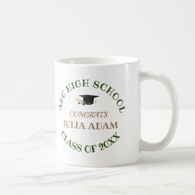 Avgångselever gymnasiet modern typografi kaffemugg (Höger)