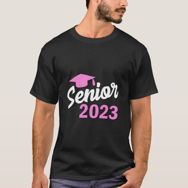 Avgångsfäste för Senior 2023 Examen Klass 23 T Shirt (Framsida)