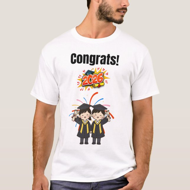 Avgångsfirande för klassen 2026  t shirt (Framsida)