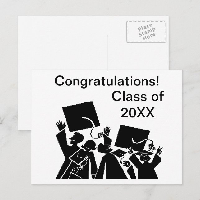 Avgångsgrupp Klass 20XX Postkort Vykort (Fram/baksida)