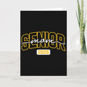 Avgångskl 2026 Senior Mamma Gymnasieexamen Svart Kort